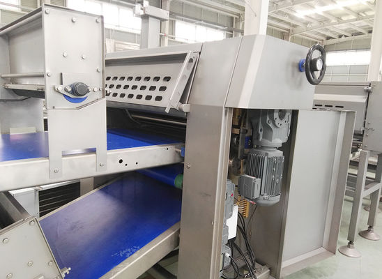 kupować 800 mm Szerokość Ciasto warstwowe Linia do laminowania ciasta francuskiego z 2 systemami automatycznego chłodzenia produkcja online