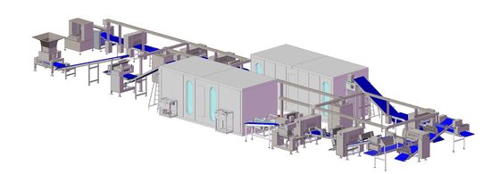 kupować Wysoka elastyczna automatyczna maszyna do laminowania ciasta Linia rogalików z urządzeniem do składania tłuszczu produkcja online